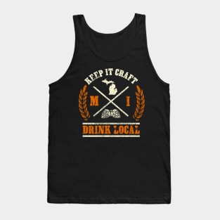 Drink Local design for any Craft Beer Lover from Michigan Tank Top